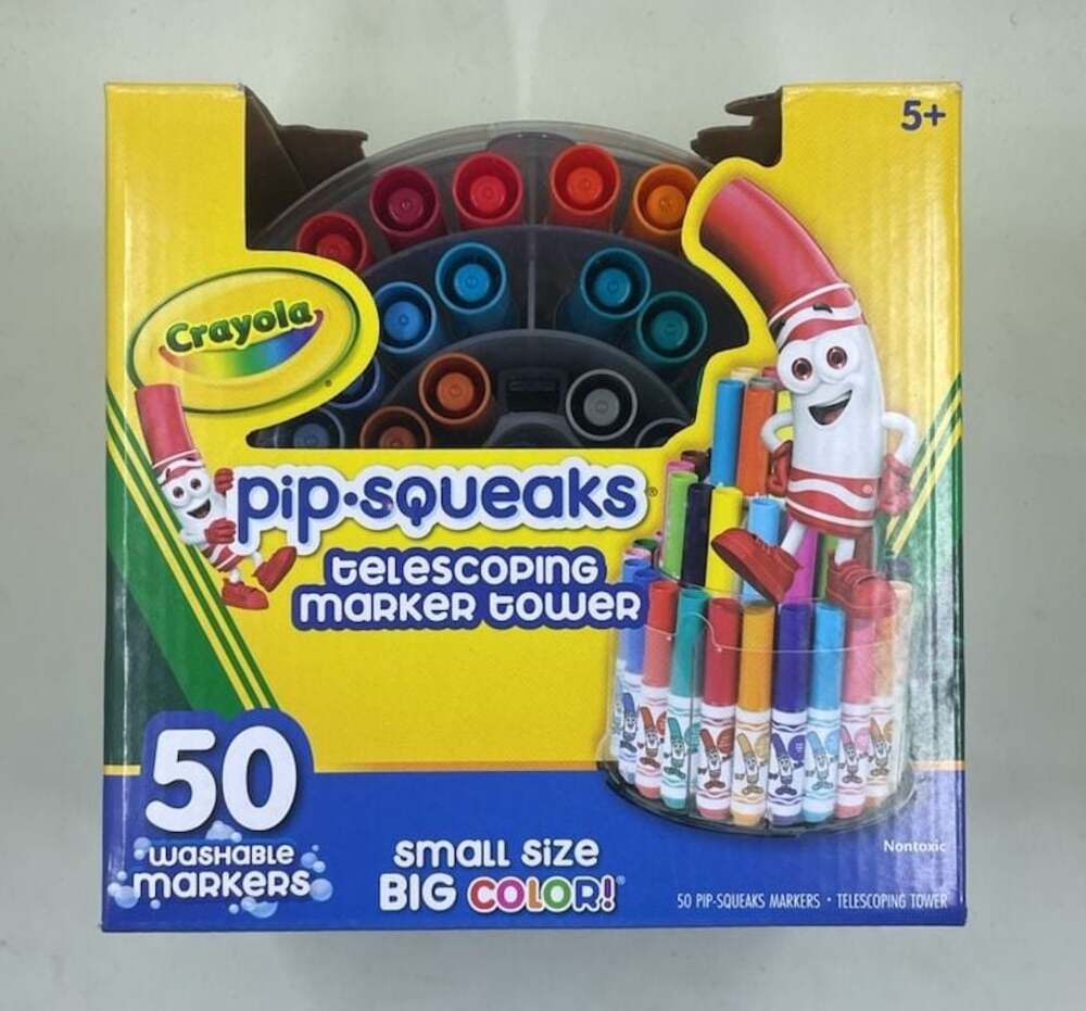 Crayola Pip-Squeaks Telescoping Marker Tower 50ct Washable Markers